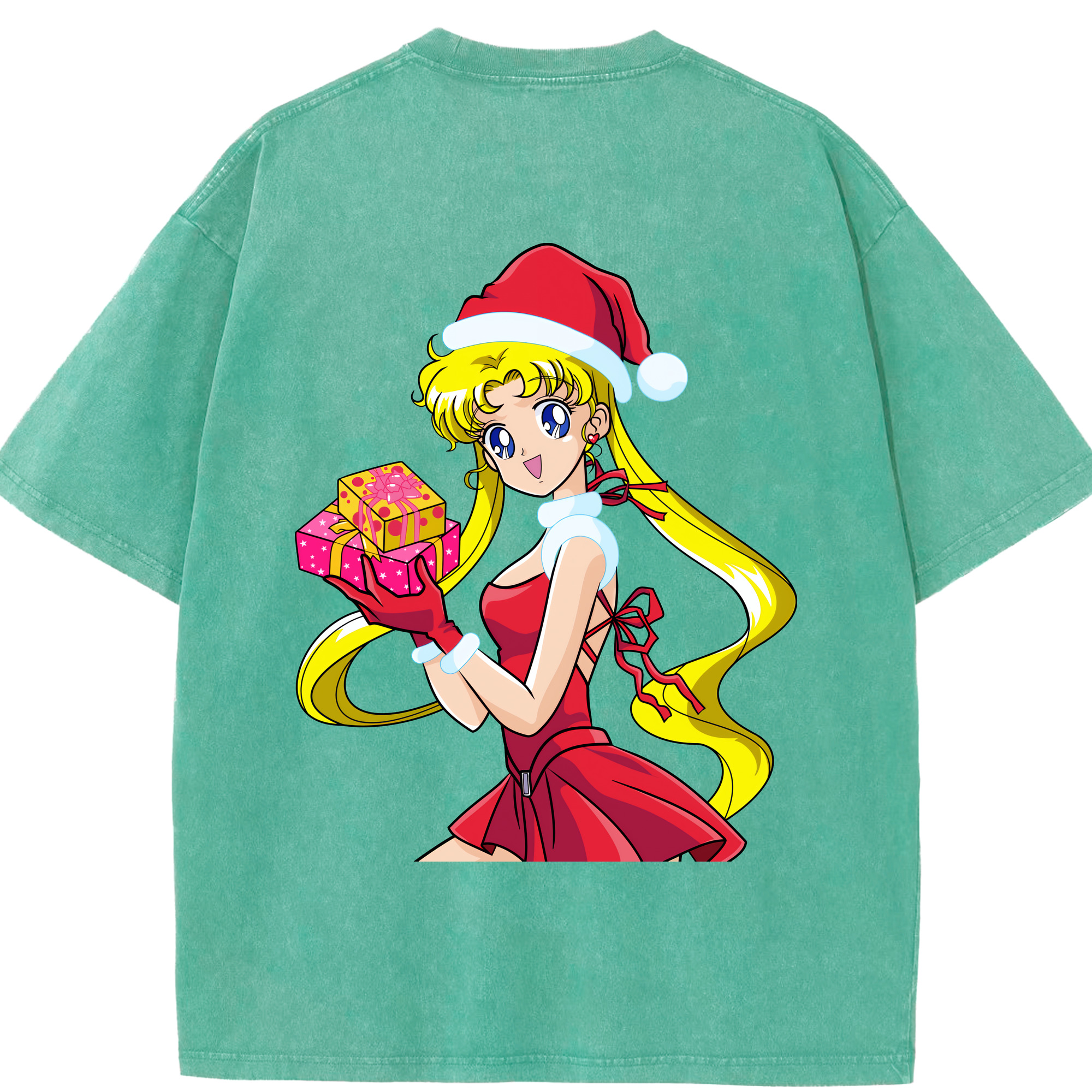 （画像用） 美少女戦士セーラームーン 月野 うさぎ つきの うさぎ Sailor Moon Tsukino Usagi 綿100% ヴィンテージ風 半袖Tシャツ（背面プリント）